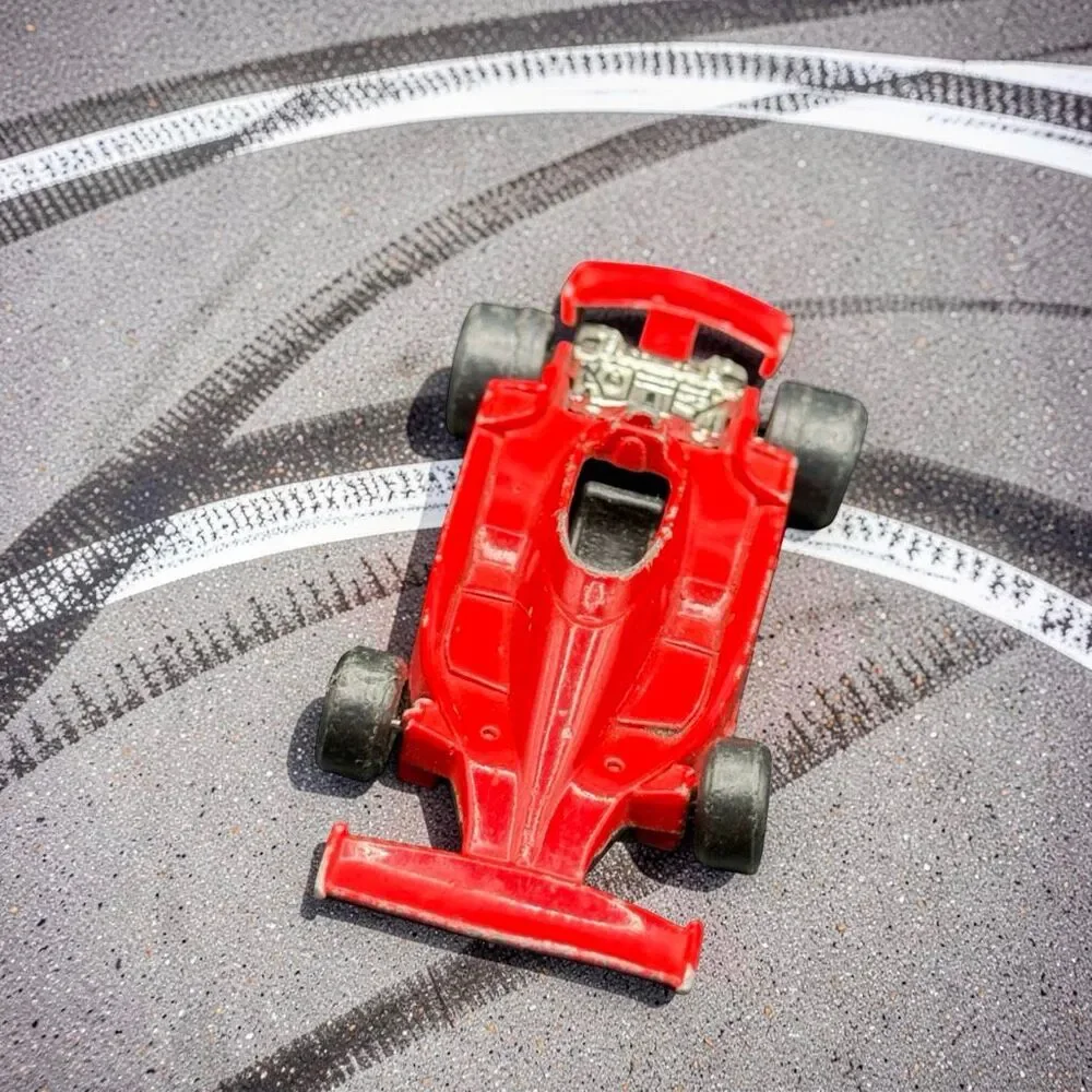 Vintage 1980's Black Widow Red F1 Formula Race Car Diecast Indy A71